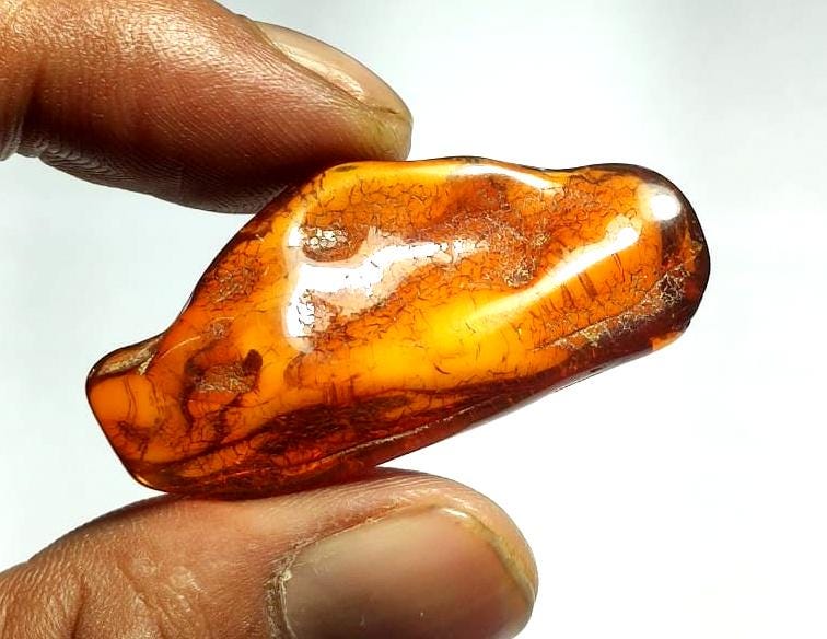 100% Natural Baltic Amber, 20.80 Carat, Size-43x20x10mm,