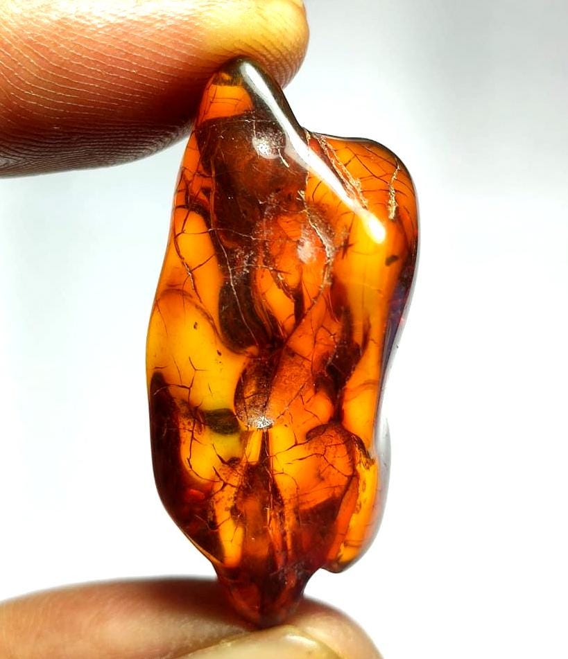 Amber, 100% Natural Baltic Amber, Welo Polish Rough Amber Gemstone, 22.00,Carat, Size-39x19x12mm, For Home Decor,