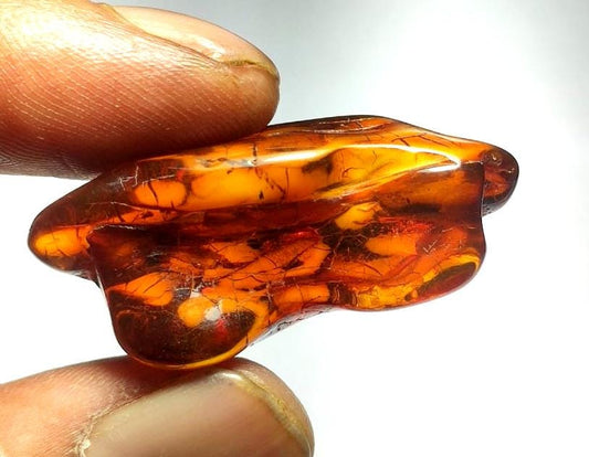 Amber, 100% Natural Baltic Amber, Welo Polish Rough Amber Gemstone, 22.00,Carat, Size-39x19x12mm, For Home Decor,