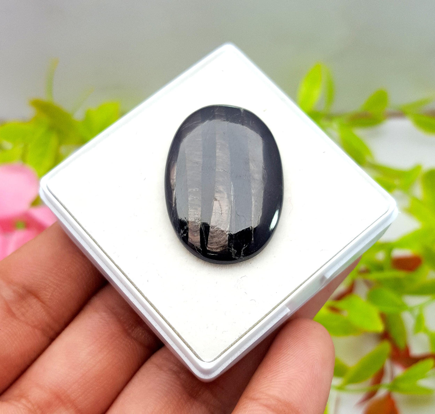 100% Natural Hyper Steen, Oval Smooth Cabochon Loose Gemstone, 38.20 Carat, Size-32x22x4mm, For Jewelry Making,