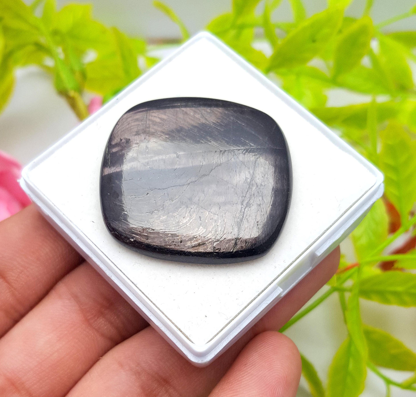 100% Natural Hyper Steen, Cushion Smooth Cabochon Loose Gemstone, 78.90 Carat, Size-35x32x5mm, For Jewelry Making,