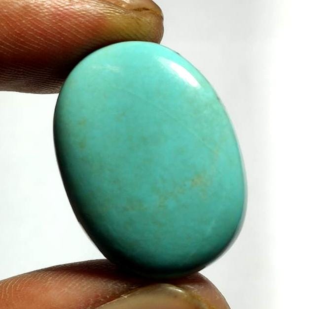 100% Natural Arizona Turquoise, Oval Smoothies Cabochon Loose Gemstone, 28.10 Carat, Size-20X26.5X6.5MM, For Jewelry Making