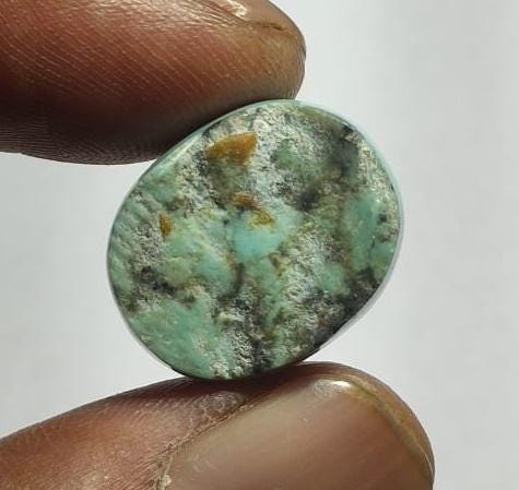 100% Natural Arizona Turquoise, Oval Smoothies Cabochon Loose Gemstone, 21.40 Carat, Size-16x19.5x8.5mm, For Jewelry Making,