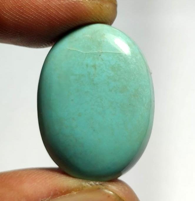 Genuine & 100% Natural Arizona Turquoise, Oval Smoothies Cabochon Loose Gemstone, 22.70 Carat, Size-20x26.5x5.5mm, For Jewelry Making,