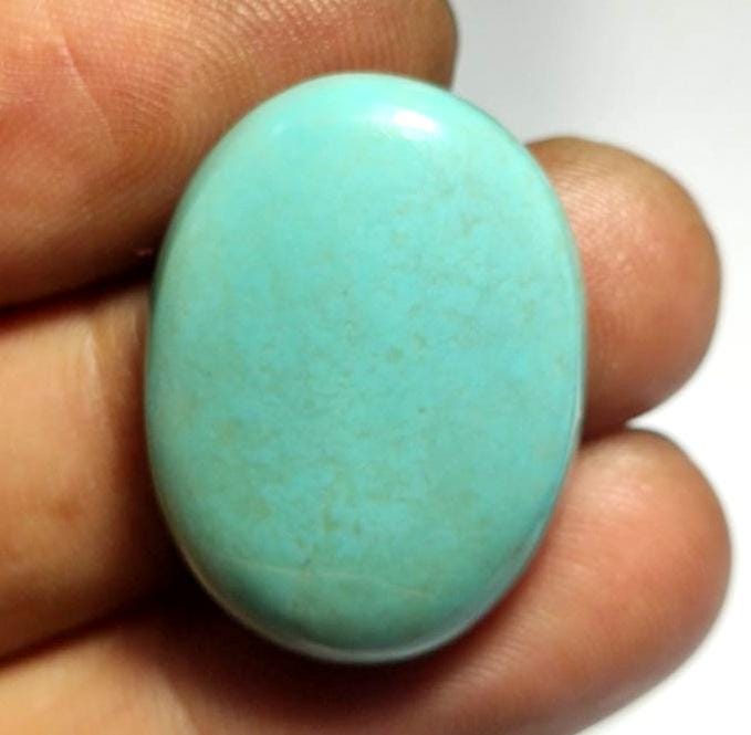 Genuine & 100% Natural Arizona Turquoise, Oval Smoothies Cabochon Loose Gemstone, 22.70 Carat, Size-20x26.5x5.5mm, For Jewelry Making,