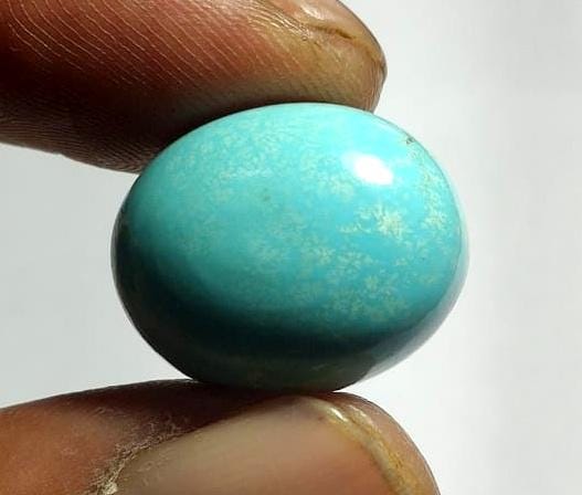 Top Grade & 100% Natural Arizona Turquoise, Oval Smoothies Cabochon Loose Gemstone, 19.65 Carat, Size-16x19.5x10.5mm, For Jewelry Making,