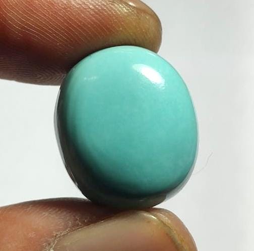 Natural Arizona Turquoise, Oval Smoothies Cabochon Loose Gemstone, 26.00 Carat, Size-17x19.5x10mm,