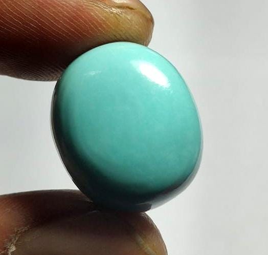 Natural Arizona Turquoise, Oval Smoothies Cabochon Loose Gemstone, 26.00 Carat, Size-17x19.5x10mm,