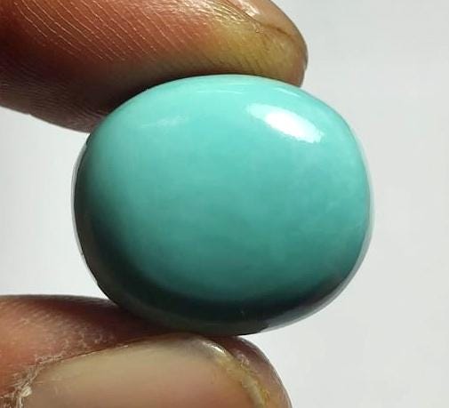 Natural Arizona Turquoise, Oval Smoothies Cabochon Loose Gemstone, 26.00 Carat, Size-17x19.5x10mm,