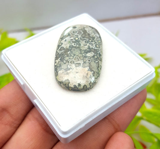 Jasper, Natural Ocean Jasper, Oval Smooth Cabochon Loose Gemstone, 37.70 Carat, Size-37x21x5mm, For Jewelry Making, PCS-1