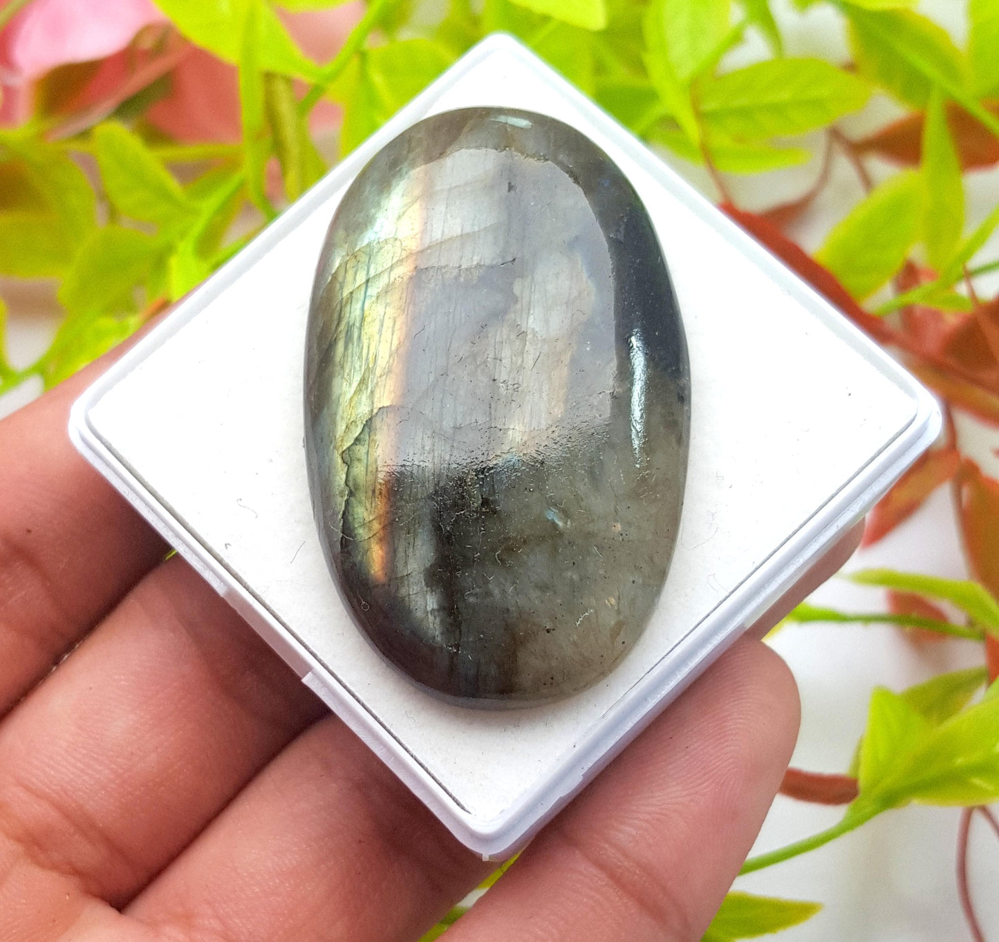 Labradorite, 100% Natural Multi Labradorite, Oval Smooth Cabochon Loose Gemstone, 106.60 Carat, Size-48x30x8mm, Gift For Her, PC-1