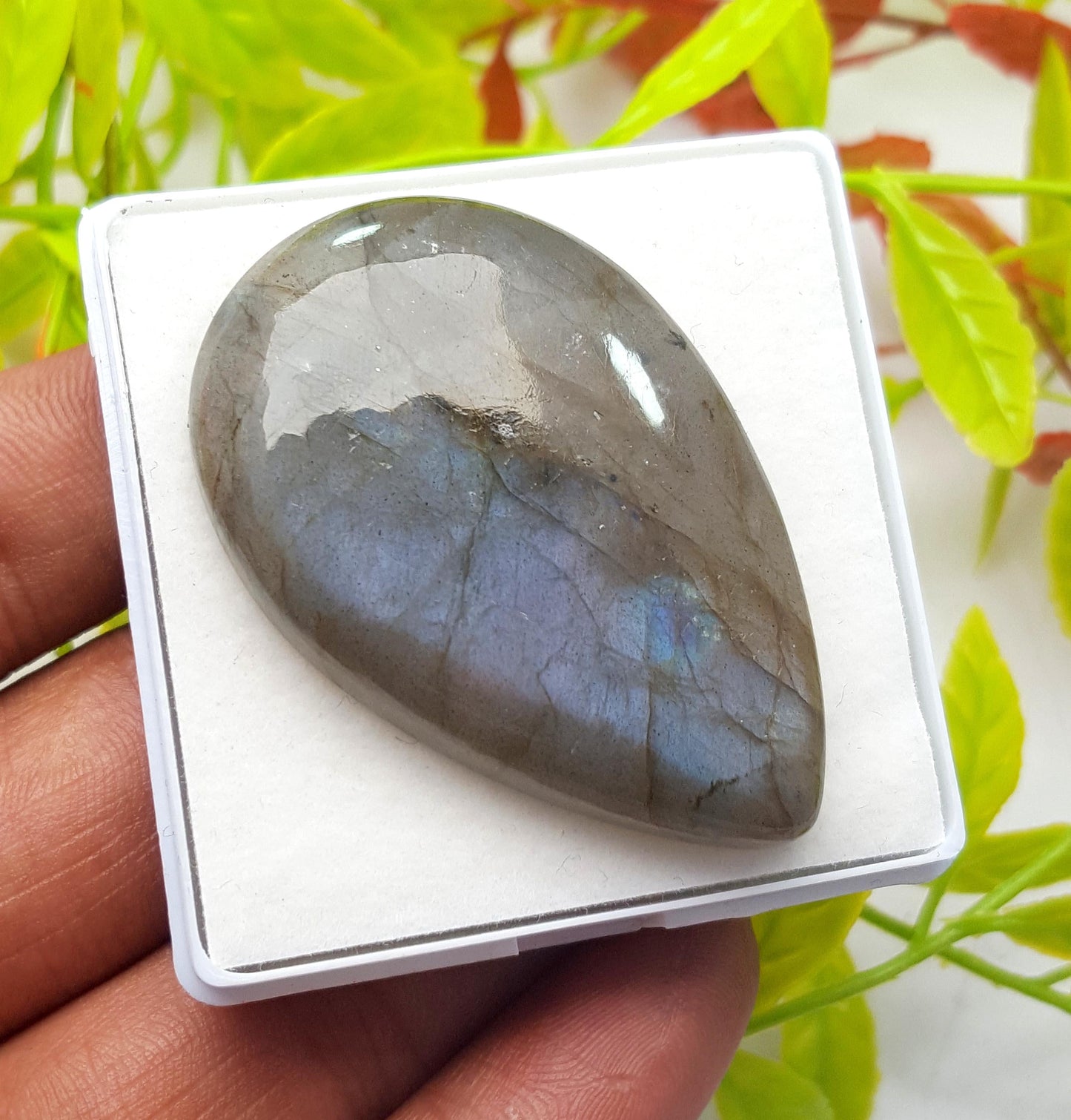 100% Natural Multi Labradorite, Pear Smooth Cabochon Loose Gemstone, 100.00 Carat, Size-48x31x8mm, Gift For Her, PC-1