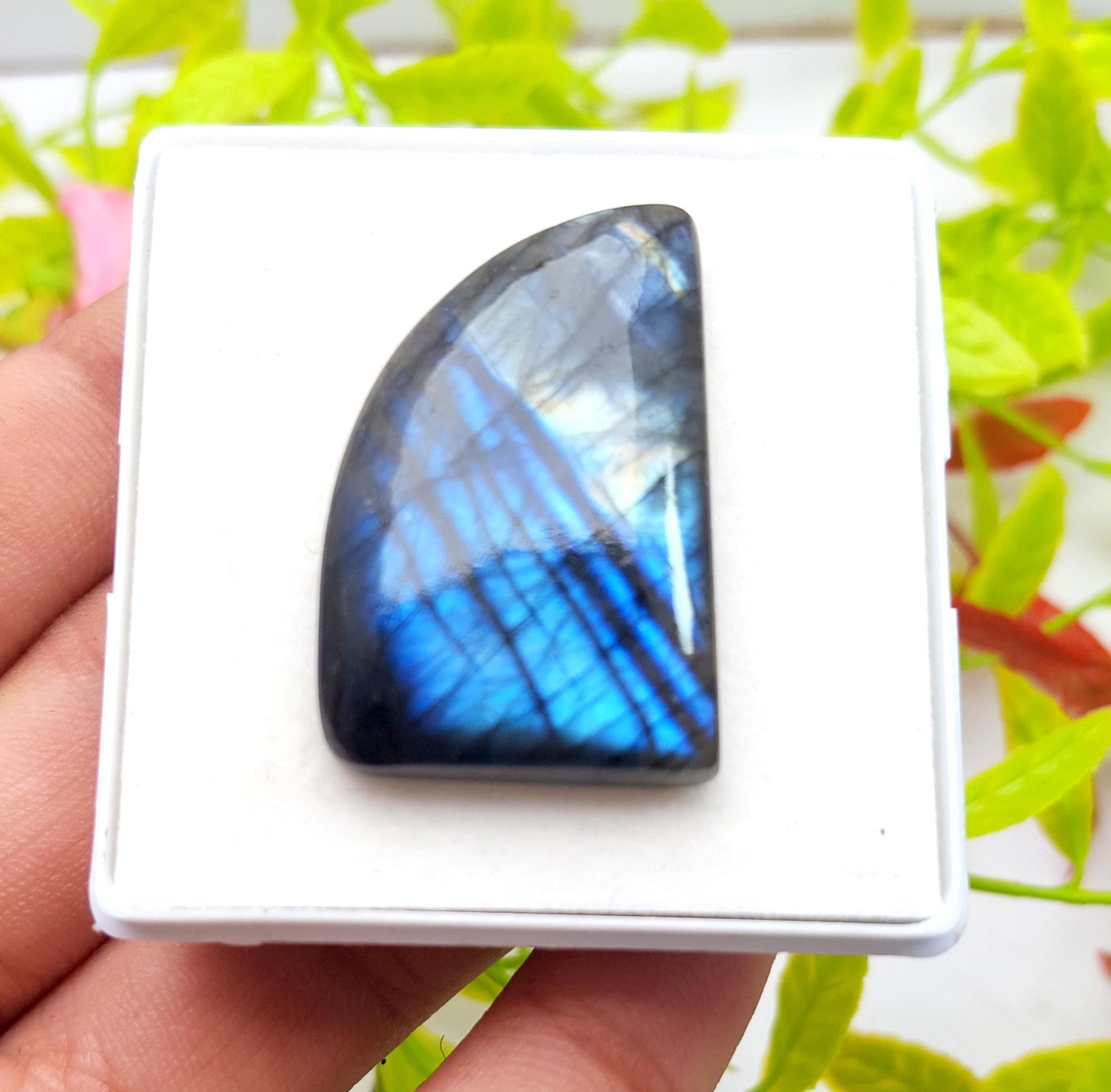 Labradorite, 100% Natural Multi Labradorite, Fancy Shape Smooth Cabochon Loose Gemstone, 49.30 Carat, Size-35x23x7mm, Gift For Her, PC-1