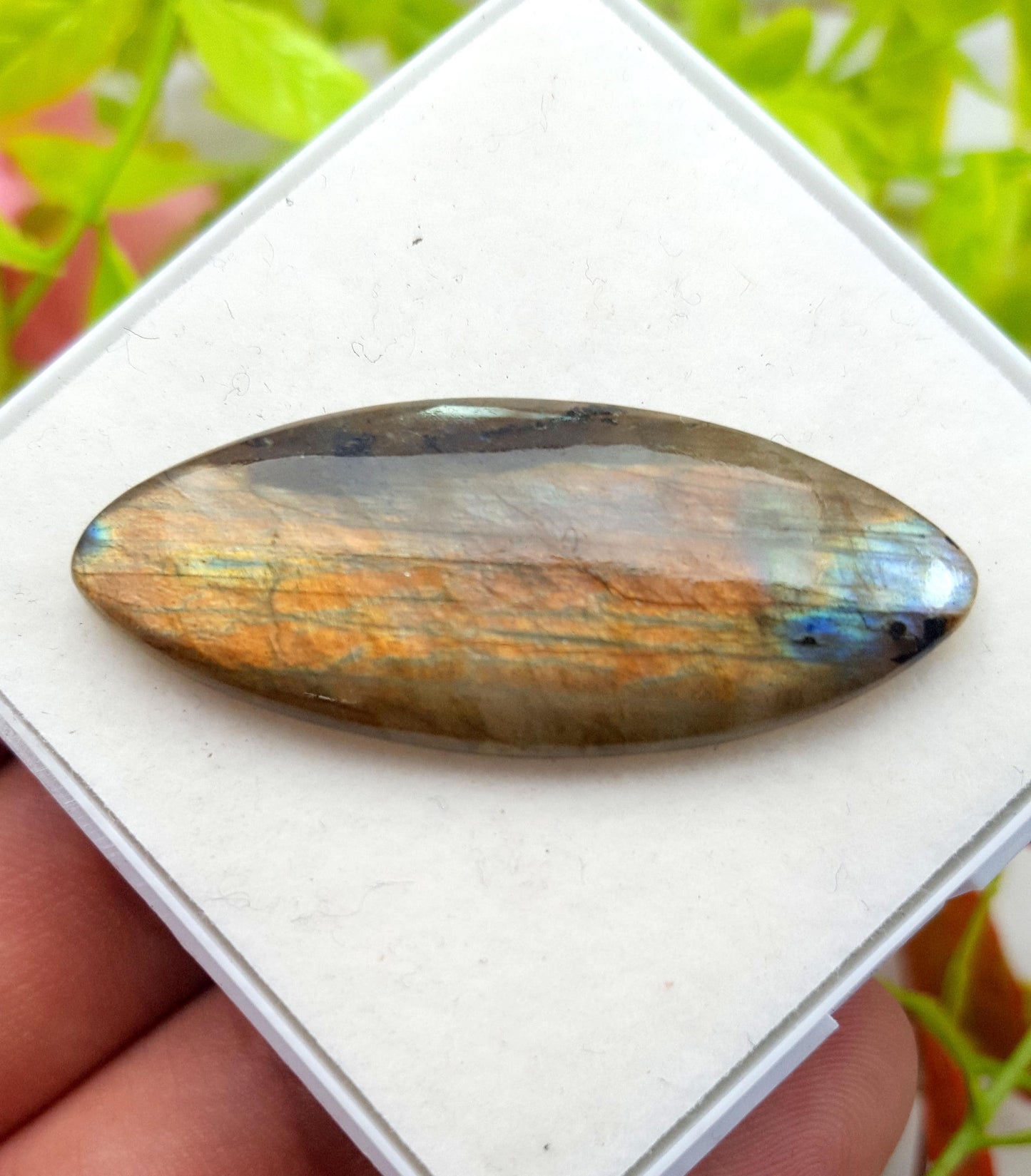 Labradorite, 100% Natural Multi Labradorite, Marquise Shape Smooth Cabochon Loose Gemstone, 25.85 Carat, Size-42x18x4mm, Gift For Her, PC-1