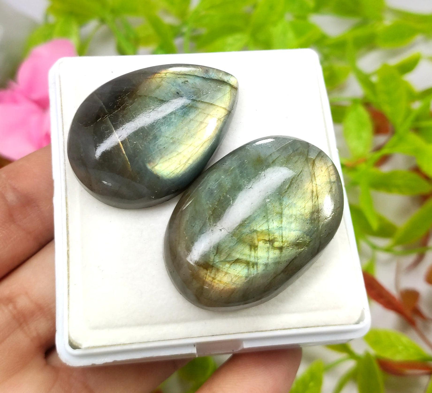 100% Natural Multi Labradorite, Mix Shape Smooth Cabochon Gemstone Lot, 164.00 Carat, Size-39x26x9mm To 38x26x10mm, Gift For Her, PC-2