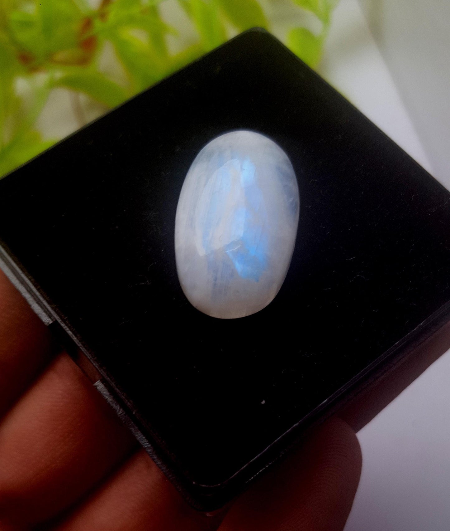 Moonstone, Natural Rainbow Moonstone, Oval Smooth Cabochon Loose Gemstone, 23.60 Carat, Size-24x15x7mm, Gift For Her,