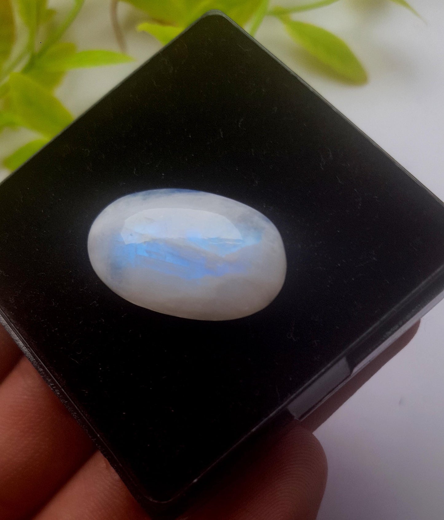 Moonstone, Natural Rainbow Moonstone, Oval Smooth Cabochon Loose Gemstone, 23.60 Carat, Size-24x15x7mm, Gift For Her,