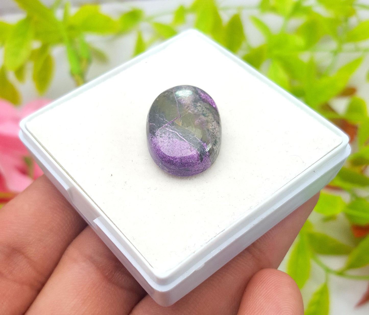 Purpurite, Natural Purpurite, Oval Smooth Cabochon Loose Gemstone, 17.35 Carat, Size-22x14x6mm, Gift For Her, PC-1