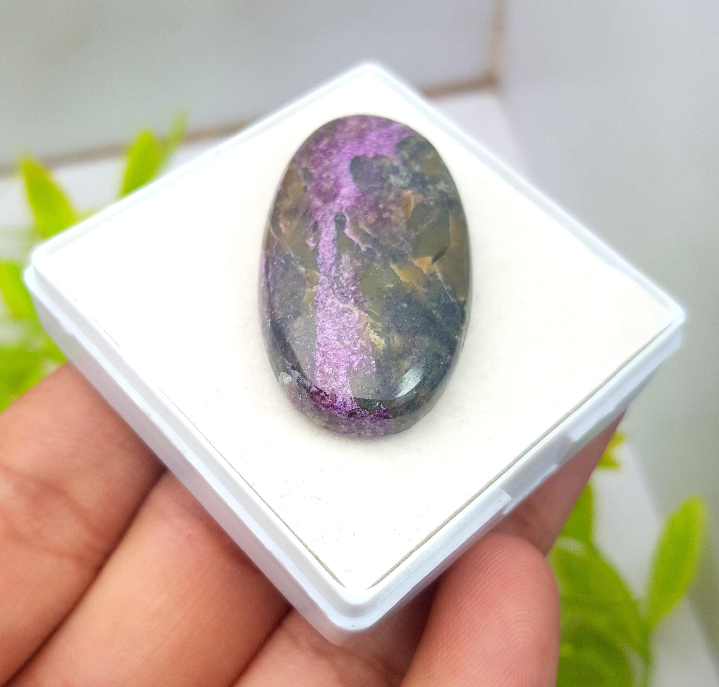 Purpurite, Natural Purpurite, Oval Smooth Cabochon Loose Gemstone, 48.50 Carat, Size-39x20x7mm, Gift For Her, PC-1