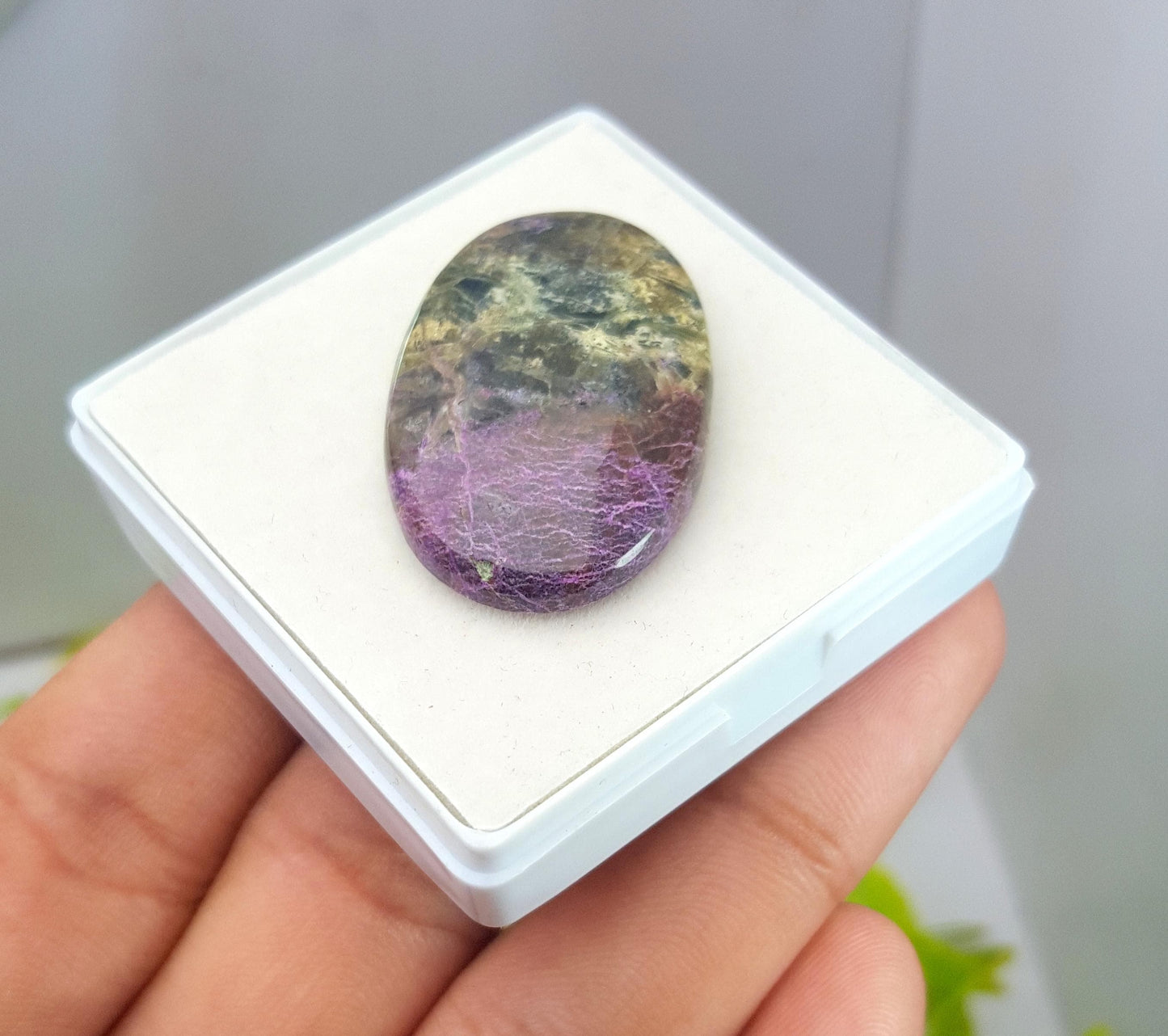 Purpurite, Natural Purpurite, Oval Smooth Cabochon Loose Gemstone, 38.90 Carat, Size-34x22x7mm, Gift For Her, PC-1