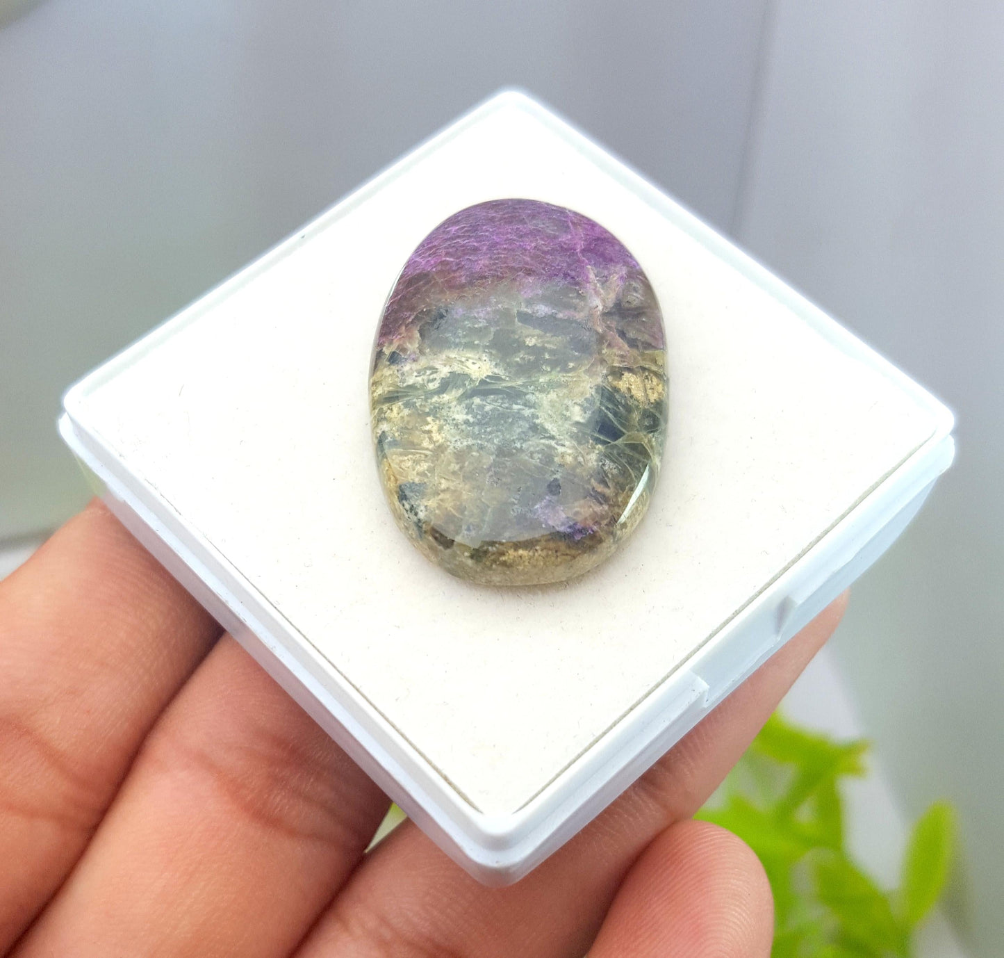 Purpurite, Natural Purpurite, Oval Smooth Cabochon Loose Gemstone, 38.90 Carat, Size-34x22x7mm, Gift For Her, PC-1