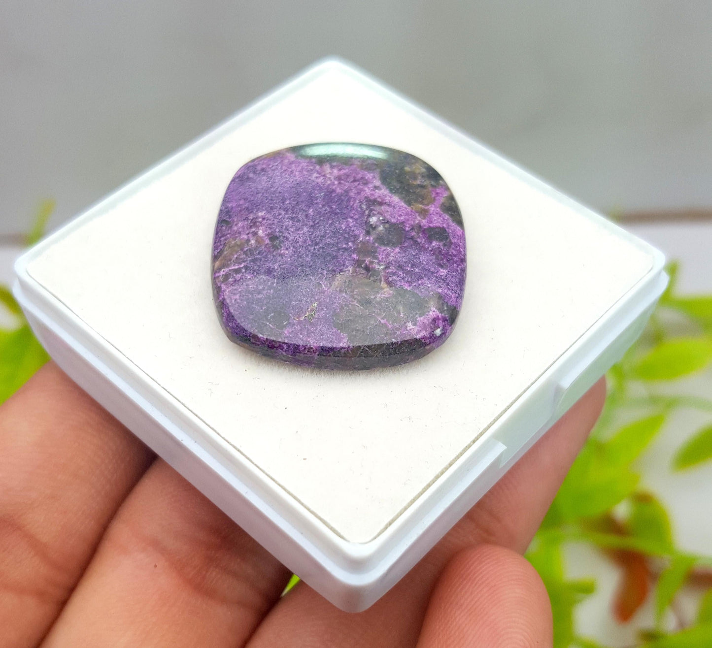 Purpurite, Natural Purpurite, Cushion Smooth Cabochon Loose Gemstone, 33.50 Carat, Size-29x25x5mm, Gift For Her, PC-1