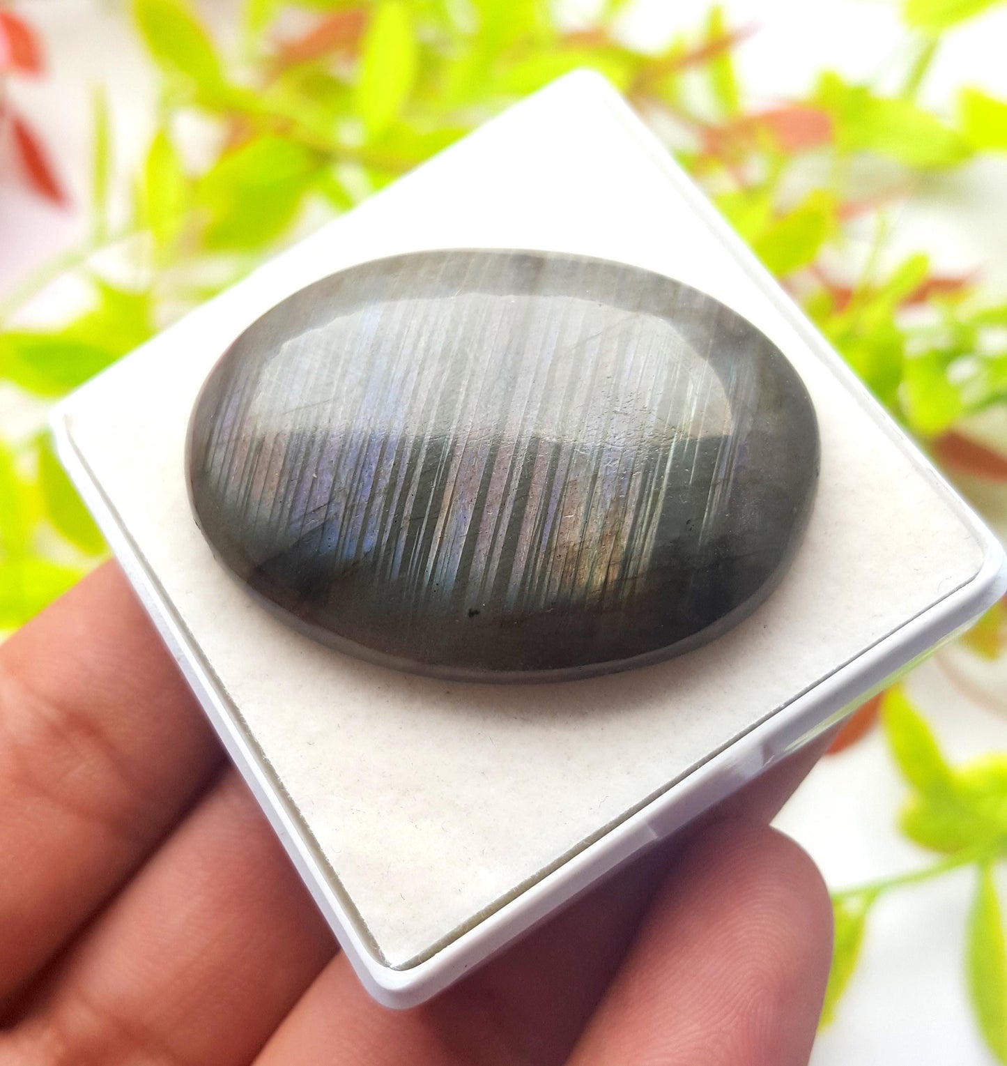 Labradorite, Natural Multi Flashy Labradorite, Oval Smooth Cabochon Loose Gemstone, 93.10 Ct, Size-43x31x8mm, Gift For Her, PC-1