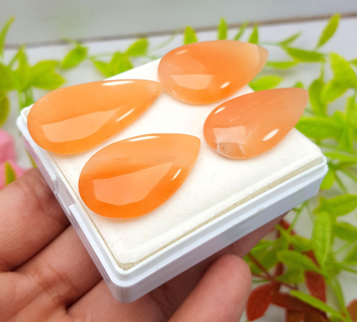 Natural Aventurine, Pear Smooth Cabochon Gemstone Lot, 127.95 Carat, Size-37x22x5mm To 32x20x5mm, Gift For Her, PC-4