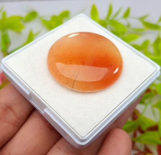 Aventurine, Natural Aventurine, Round Smooth Cabochon Loose Gemstone, 52.20 Carat, Size-32x32x6mm, Gift For Her, PC-1