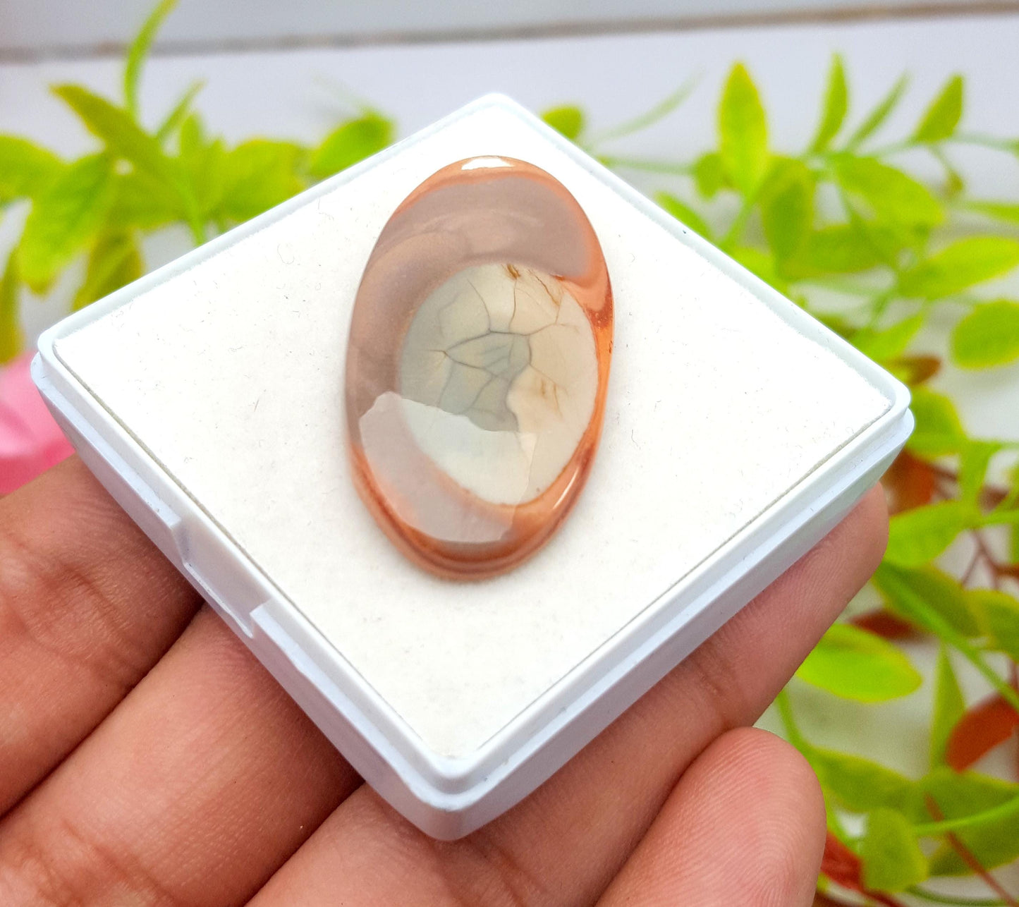 Jasper, Natural Imperial Jasper, Oval Cabochon Loose Gemstone, 35.70 Carat, Size-40x20x5mm, Gift For Her,