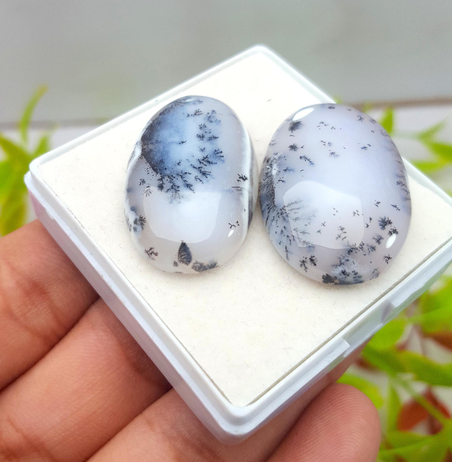 Natural Dendrite Opal Oval Cabochon Gemstone Lot, 73.20 Carat, Size-32x22x6mm To 31x19x6mm, Gift For Her, Pc-2