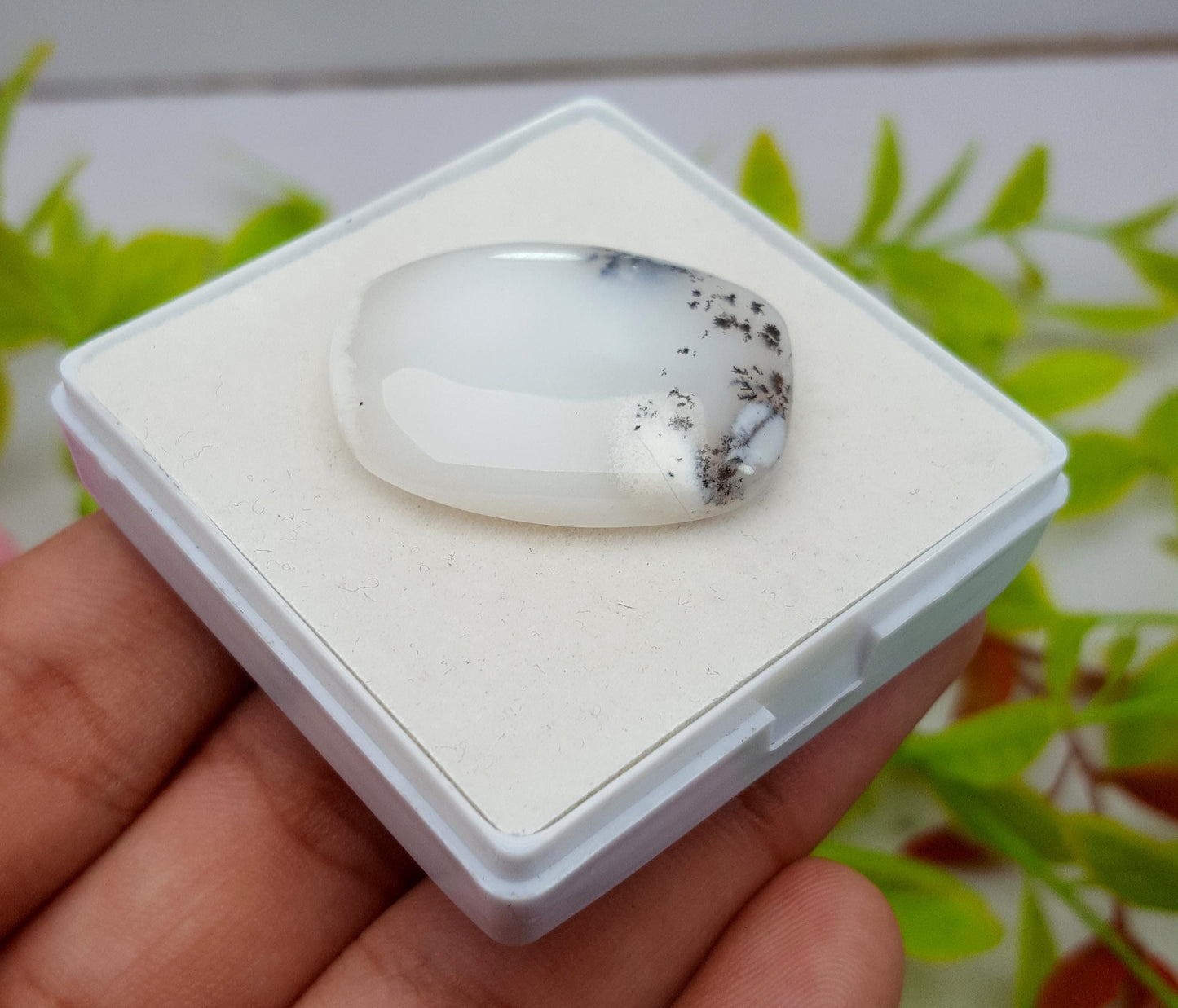 Natural Dendrite Opal Cushion Shape Cabochon Loose Gemstone, 38.30 Carat, Size-30x23x6mm, Gift For Her, Pc-1