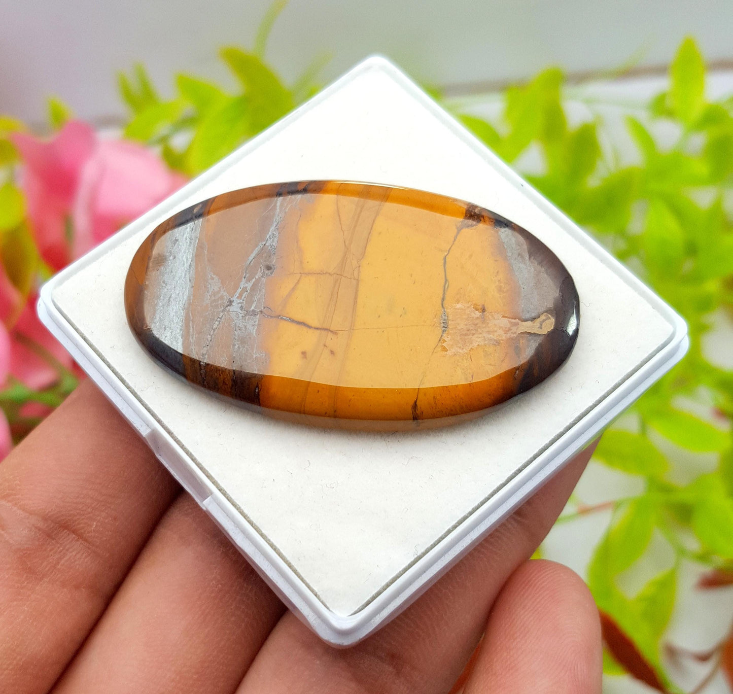 Natural Mookaite Jasper, Oval Cabochon Loose Gemstone, 65.10 Carat, Size-47x28x5mm, Gift For Her, PC-1