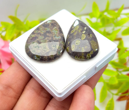 Jasper, Natural Dragon Blood Jasper, Pear Cabochon Gemstone Lot, 73.80 Carat, Size-34x20x7mm To 35x19x5mm, Gift For Her, PC-2