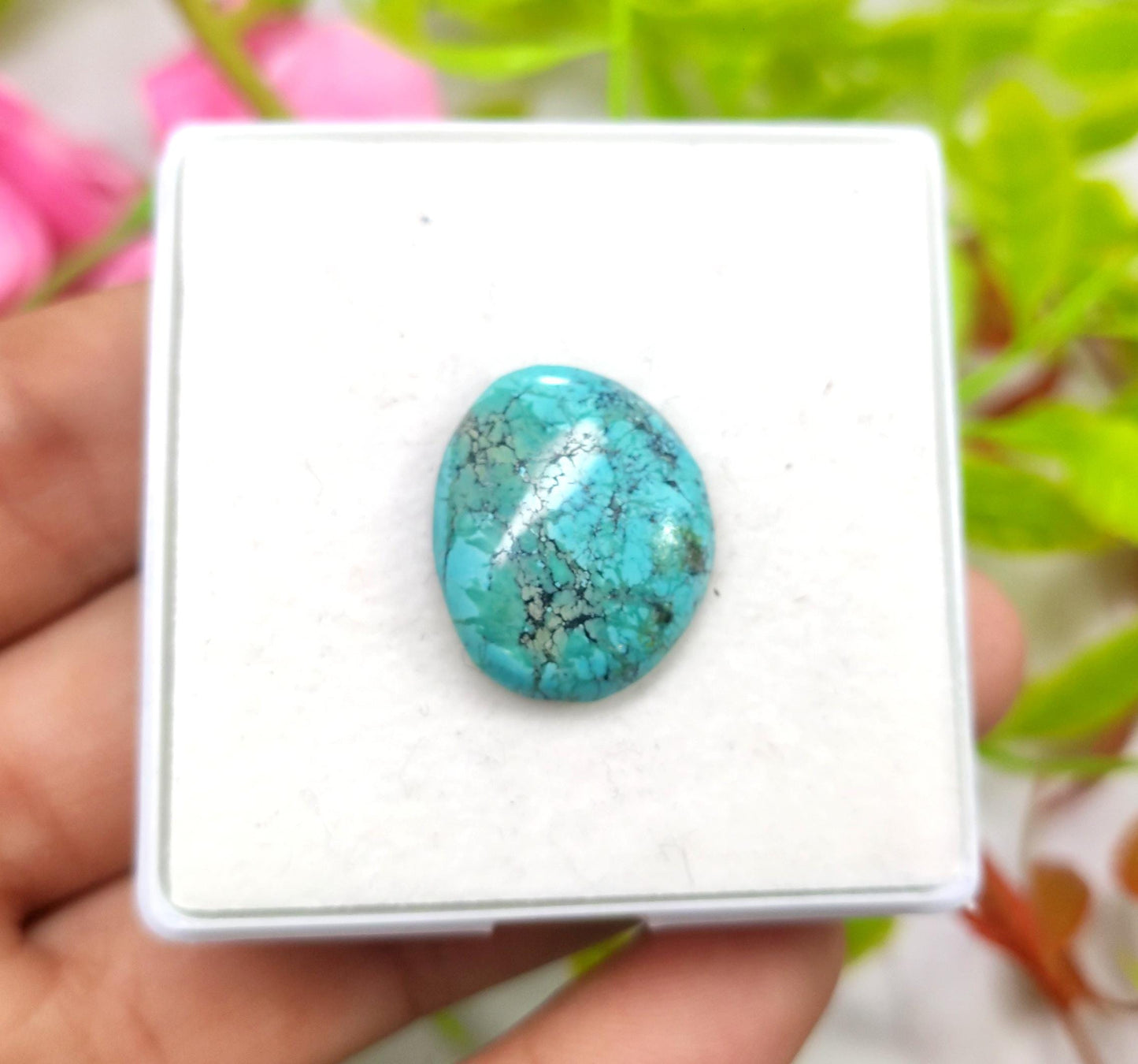 Turquoise, 100% Natural Tibetan Turquoise, Oval Smooth Cabochon Gemstone Lot, 12.00 Carat, Size-20x16x4mm, For Jewelry Making,