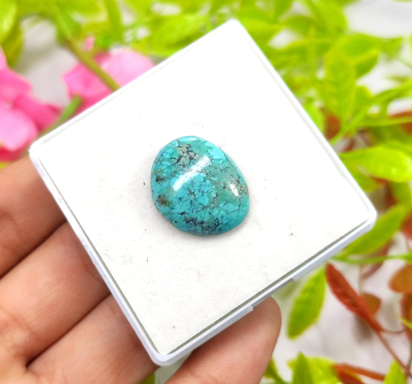 Turquoise, 100% Natural Tibetan Turquoise, Oval Smooth Cabochon Gemstone Lot, 12.00 Carat, Size-20x16x4mm, For Jewelry Making,