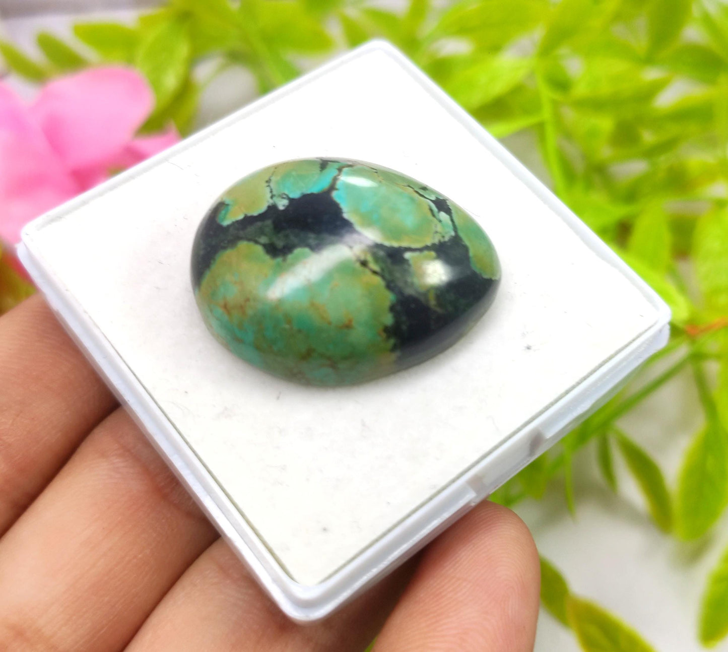 Turquoise, 100% Natural Tibetan Turquoise, Fancy Smooth Cabochon Gemstone Lot, 48.95 Carat, Size-30x25x10mm, For Jewelry Making,