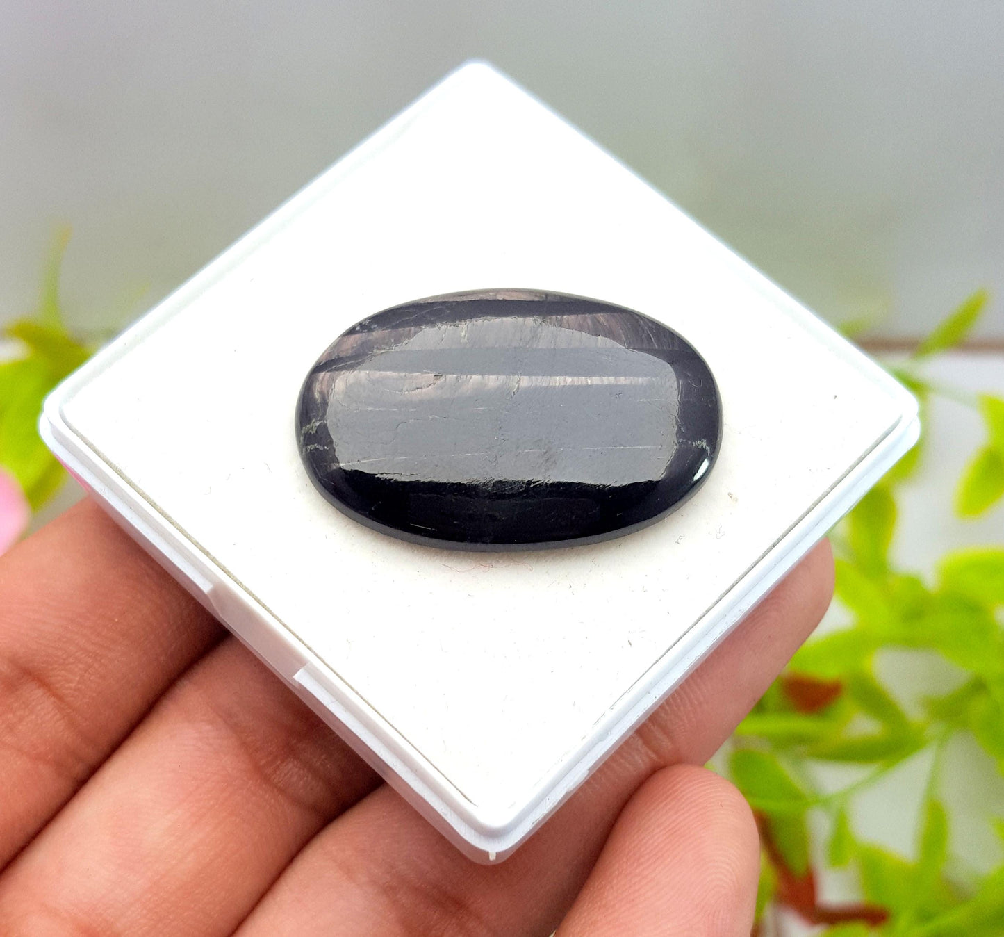 100% Natural Hyper Steen, Oval Smooth Cabochon Loose Gemstone, 38.20 Carat, Size-32x22x4mm, For Jewelry Making,