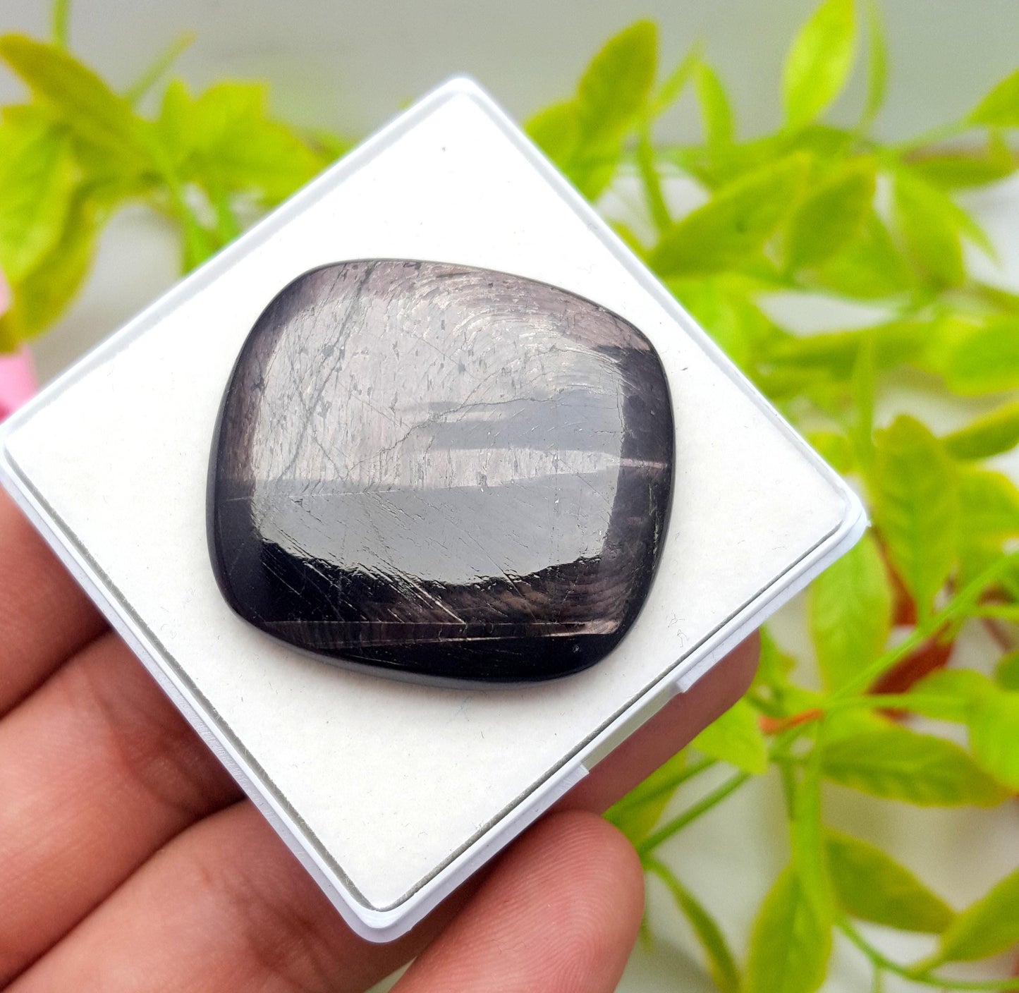 100% Natural Hyper Steen, Cushion Smooth Cabochon Loose Gemstone, 78.90 Carat, Size-35x32x5mm, For Jewelry Making,