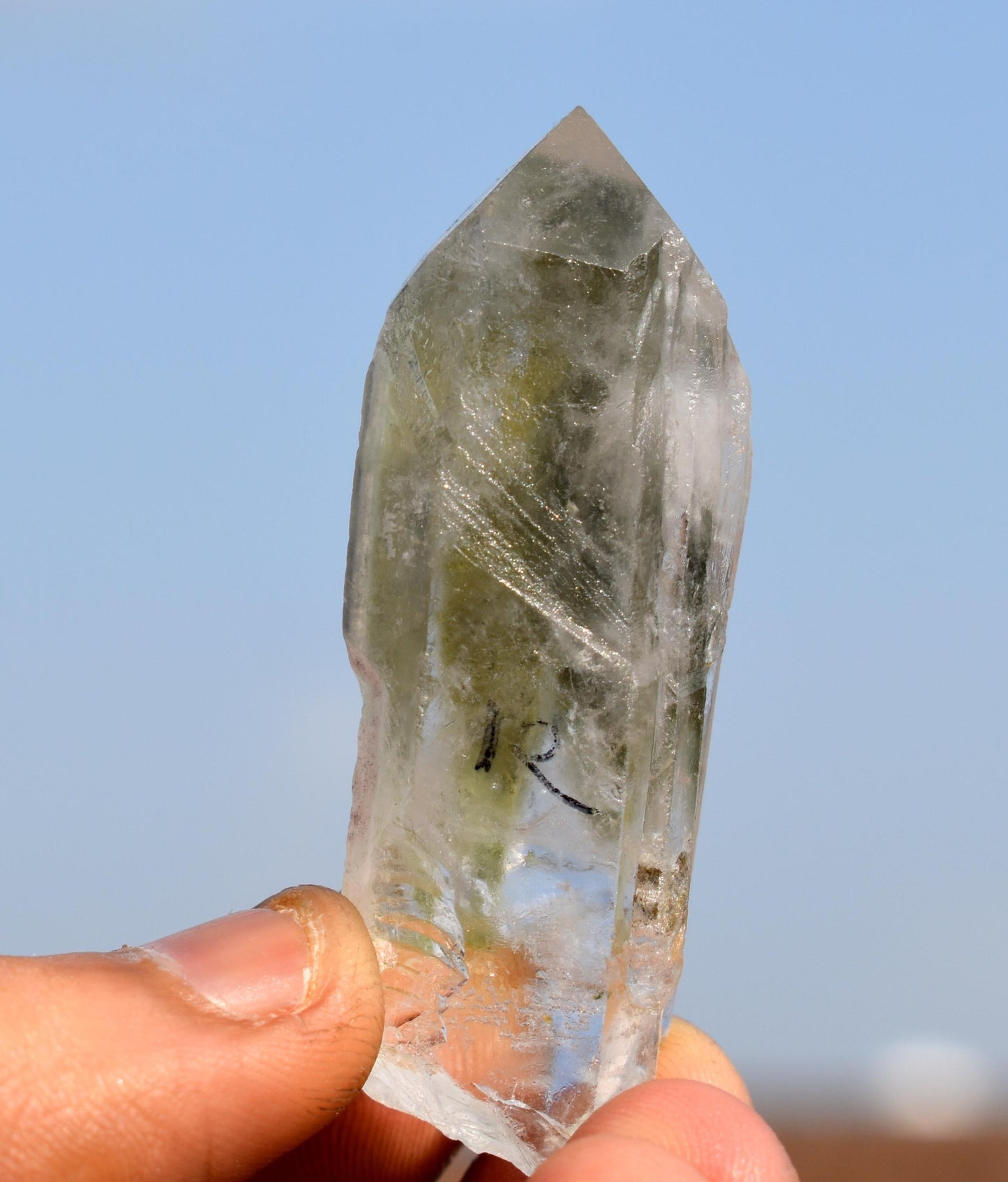 Natural Silver Phantom Lemurian Crystal, Lemurian Seed Crystal, 28.85 Gram,