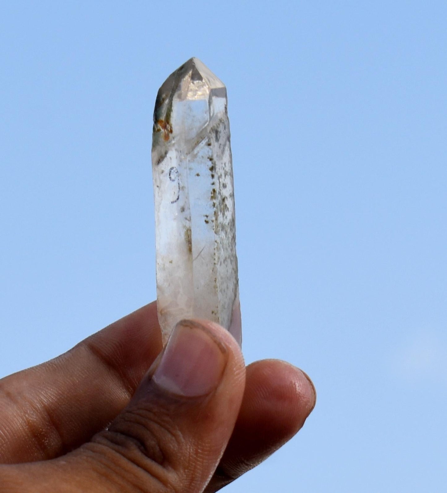 Natural lemurian Moss Seed Crystal, Quartz Tower, Quartz Crystal, Rare Crystal, Size-2'' Inch-0.5''inche, 25.25 Gram