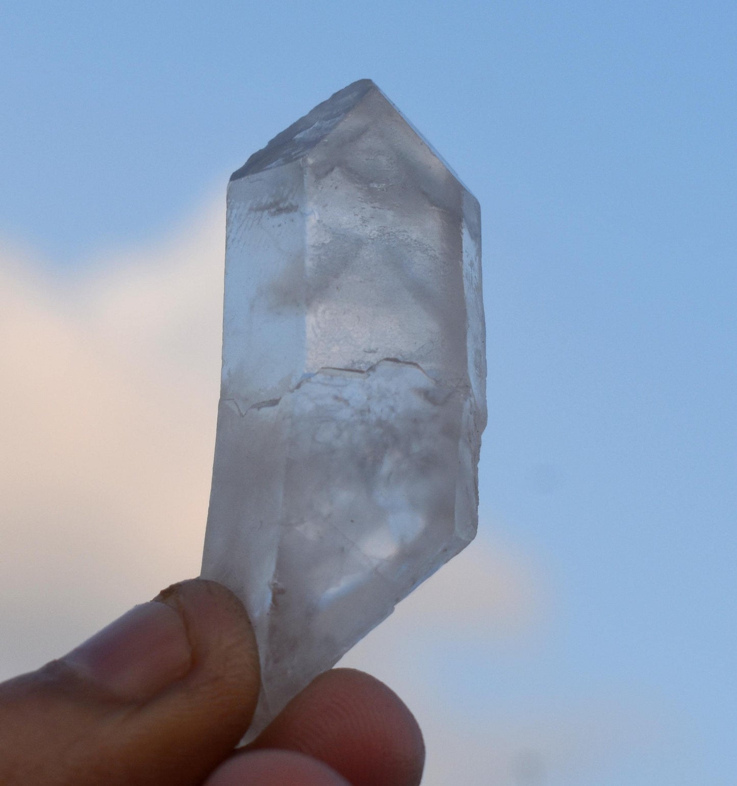 Phantom, Natural White Phantom In Quartz Tower, High Clarity Crystal, 15.29 Gram, Size-2'' inch-1''inch,