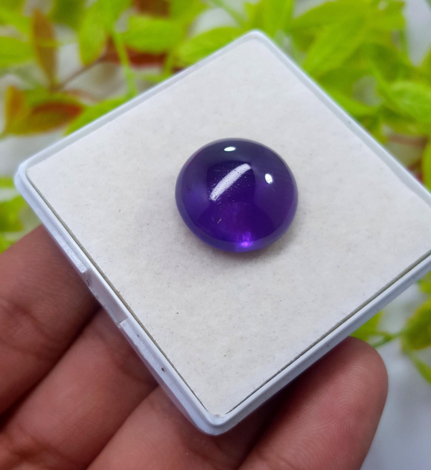 Amethyst, Natural Purple Amethyst, Round Cabochon Loose Gemstone, 20.60 Carat, Size-18.5x18.5x8.5mm, Gift For Her,