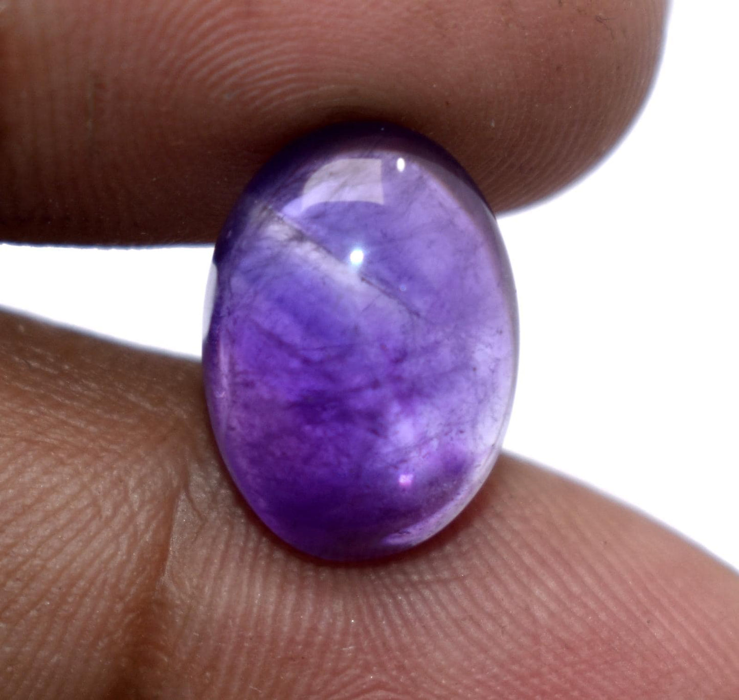 Amethyst, Natural Purple Amethyst, Oval Cabochon Loose Gemstone, 6.00 Carat, Size-10x14x6mm, Gift For Her,