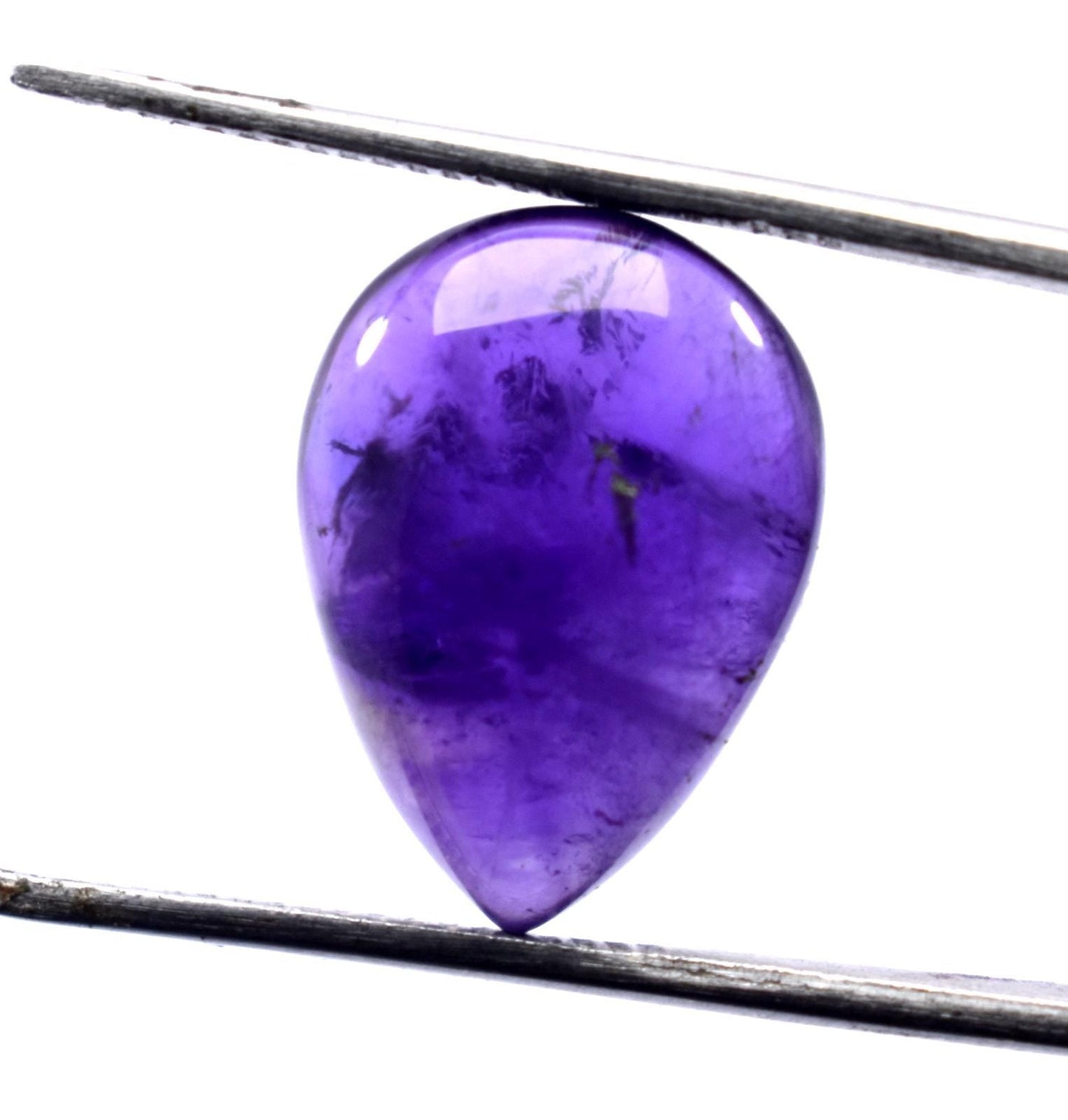 Amethyst, Natural Purple Amethyst, Pear Cabochon Loose Gemstone, 9.35 Carat, Size-12x17x7mm, Gift For Her,