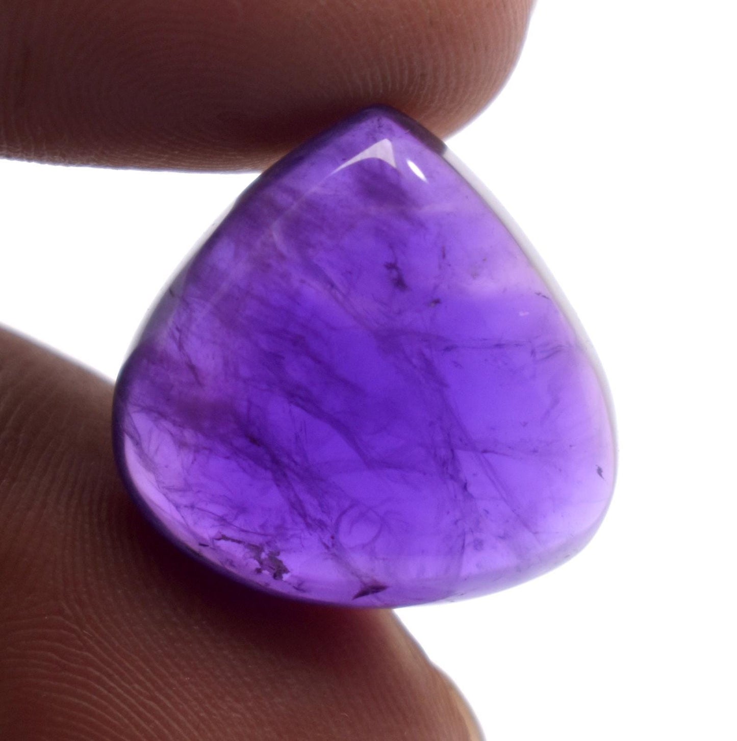 Amethyst, Natural Purple Amethyst, Pear Cabochon Loose Gemstone, 20.85 Carat, Size-9.5x19.5x8mm, Gift For Her,