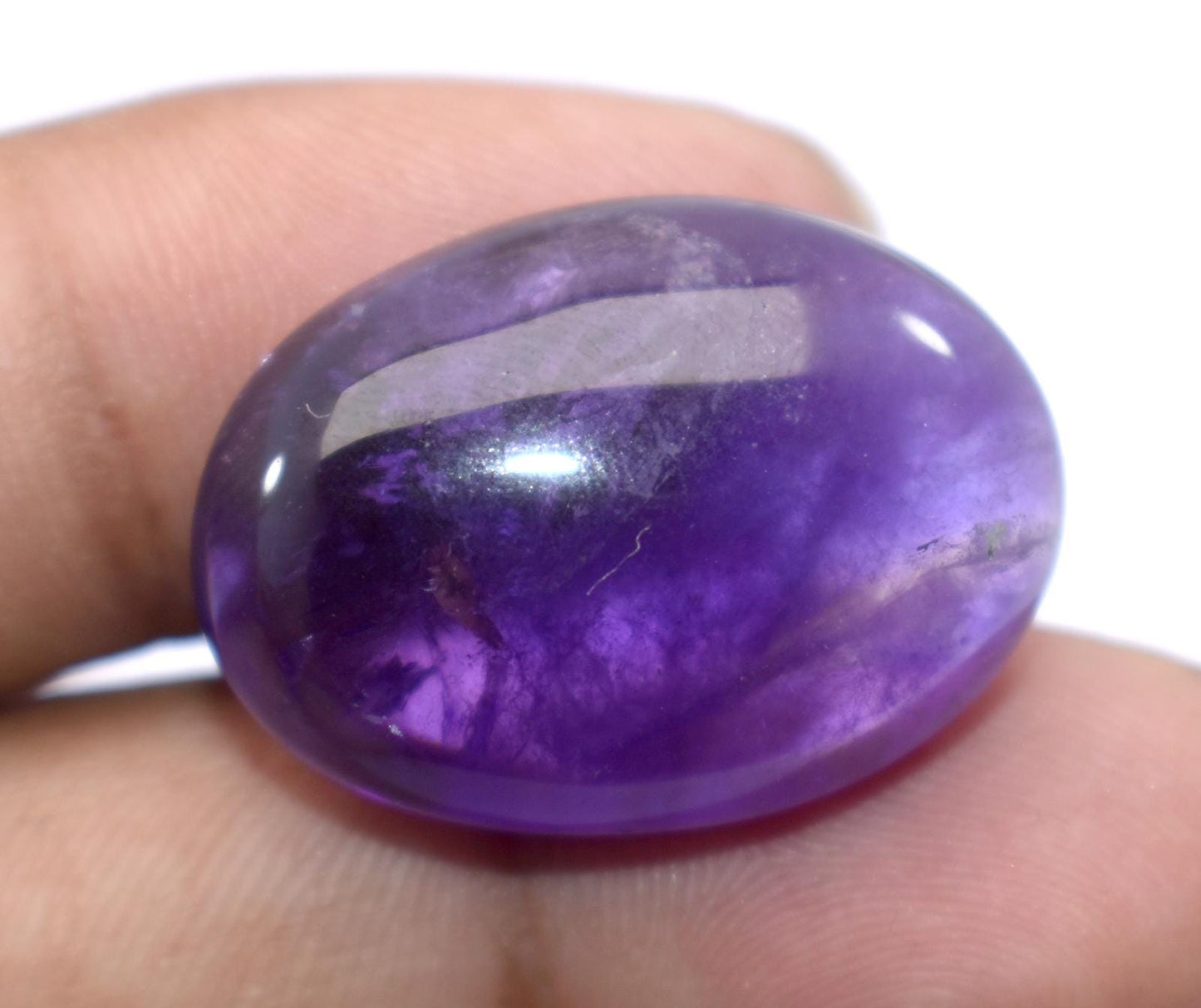 Rare & Natural Purple Amethyst, Oval Cabochon Loose Gemstone, 35.00 Carat, Size-19x26x10mm, Gift For Her,