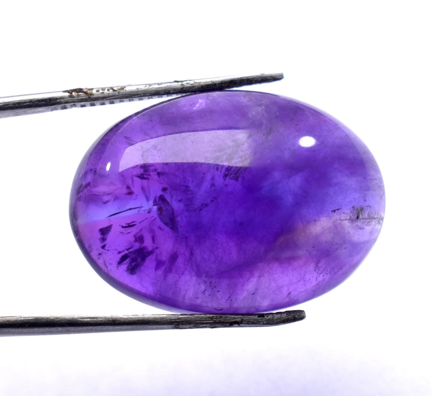 Rare & Natural Purple Amethyst, Oval Cabochon Loose Gemstone, 35.00 Carat, Size-19x26x10mm, Gift For Her,