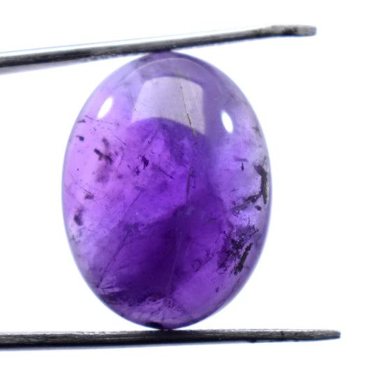 Rare & Natural Purple Amethyst, Oval Cabochon Loose Gemstone, 18.60 Carat, Size-16x20.5x8mm, Gift For Her,