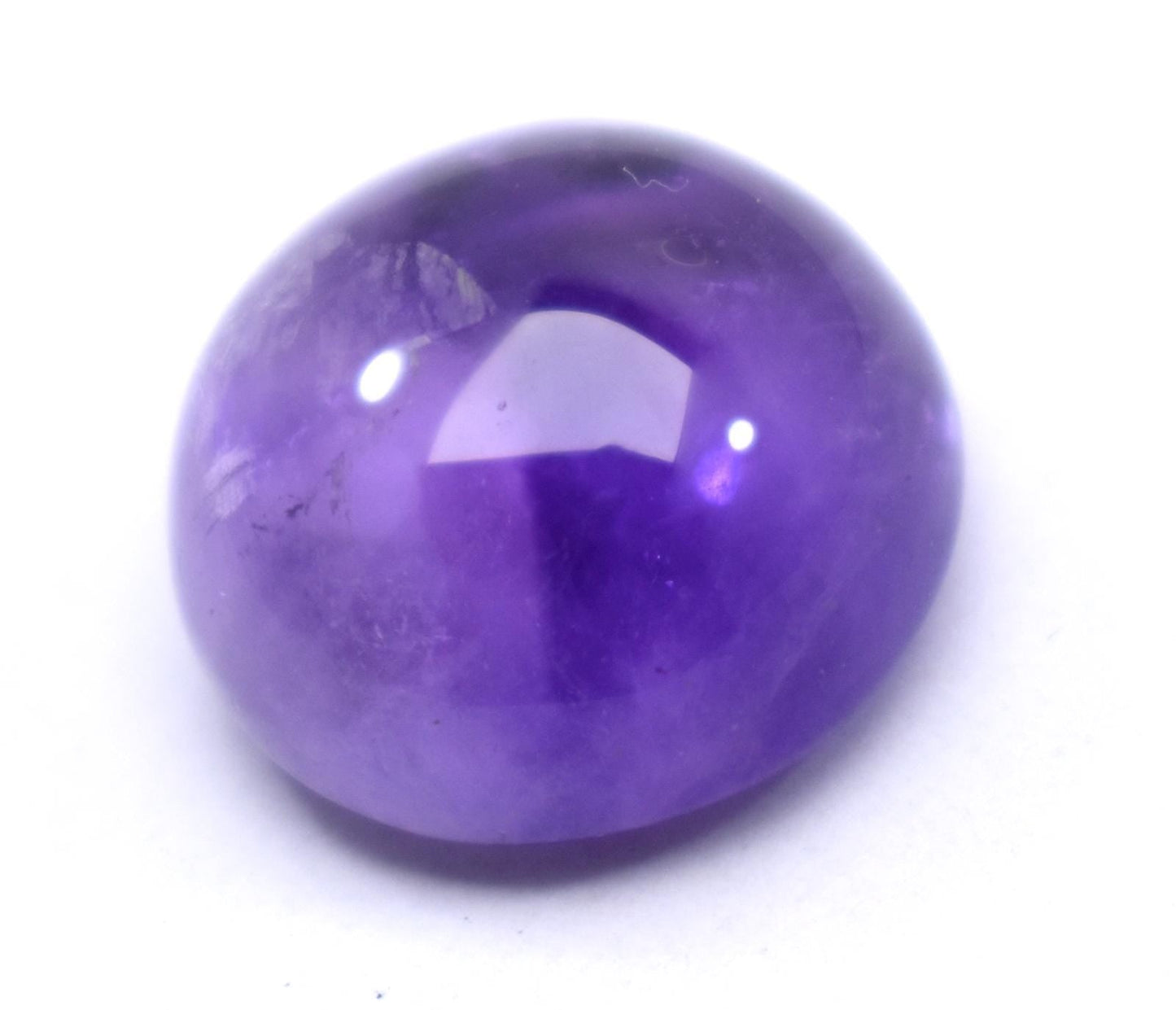 Rare & Natural Purple Amethyst, Round Cabochon Loose Gemstone, 14.00 Carat, Size-15x15x8.5mm, Gift For Her,